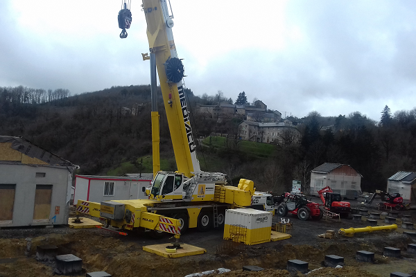 Installation de la grue