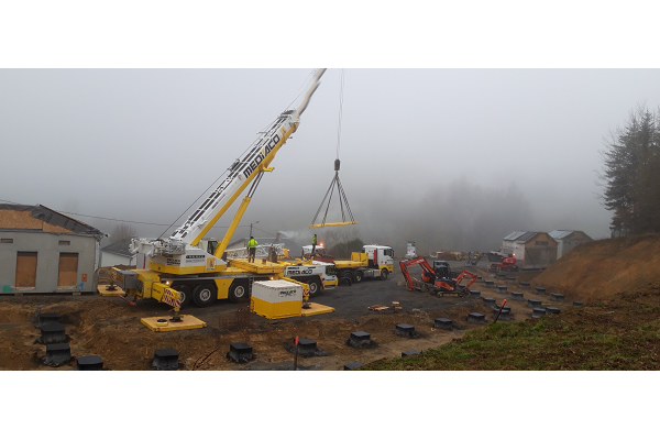 Installation de la grue