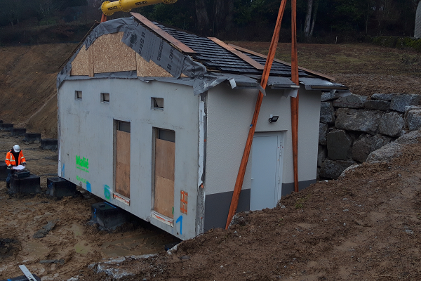 Pose et alignement du premier module